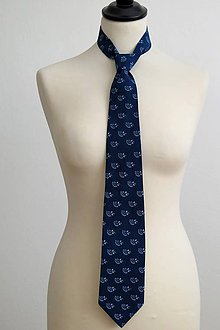 Pánske doplnky - pánska kravata Modrotlač-ka - 7836509_