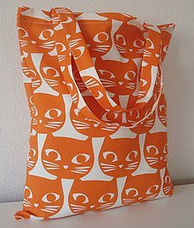 Nákupné tašky - Taška oranžové mačičky - 7834788_