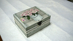 Úložné priestory & Organizácia - Krabička Kytica ruží - 4 priečinky - 7840863_