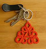 Kľúčenky - Oranžový triangel - 7850260_