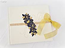 Papiernictvo - Luxusná svadba - kniha hostí s orchideami - 7849828_