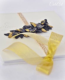 Papiernictvo - Luxusná svadba - kniha hostí s orchideami - 7849830_