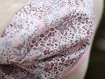 Šatky - Dámsky ružový nákrčník z francúzskeho ľanu - 7851540_
