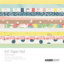 Papier - VÝPREDAJ! KaiserCraft - Finders Keepers (sada papierov na scrapbooking, 6,5" x 6,5", 24ks) - 7853383_