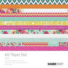 Papier - VÝPREDAJ! KaiserCraft - Fiesta! (papiere na scrapbooking v tropických farbách 6,5" x 6,5", 24ks) - 7853428_