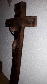 Dekorácie - Kríž zo sudového dreva - 7859716_