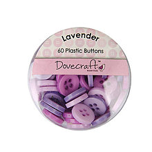 Galantéria - Gombíčky Dovecraft 60ks Lavender - 7872931_