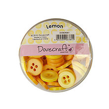 Galantéria - Gombíčky Dovecraft 60ks Lemon - 7872938_