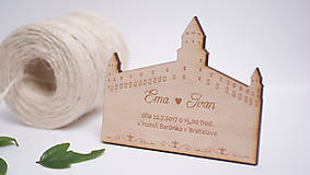 Papiernictvo - Gravírované drevené svadobné oznámenie Bratislava - 7868732_