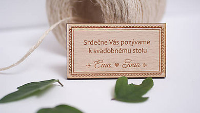 Papiernictvo - Drevené pozvanie k svadobnému stolu Bratislava - 7868740_