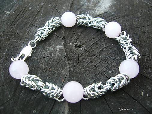 Náramky - Ruženín chainmaille - 7868426_