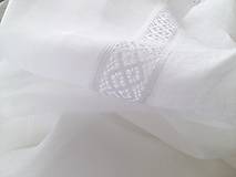 Úžitkový textil - Ľanová záclona s krajkou - 7871915_