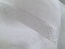 Úžitkový textil - Ľanová záclona s krajkou - 7871916_