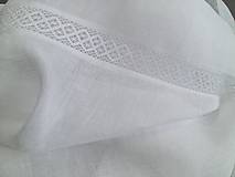Úžitkový textil - Ľanová záclona s krajkou - 7871922_