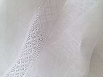 Úžitkový textil - Ľanová záclona s krajkou - 7871926_