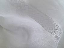 Úžitkový textil - Ľanová záclona s krajkou - 7871927_