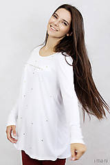  - Dámske tričko biele BAMBUS 01 zlatá potlač GRACE - 7871173_