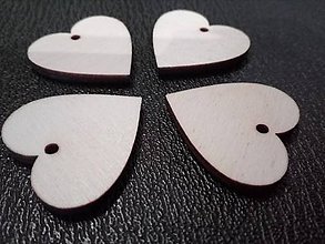 Polotovary - drevený výsek - srdce 2,5x2,5 cm - 7873675_