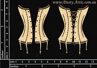 Polotovary - VÝPREDAJ! Dusty Attic - Corsets - Korzety (lepenkové výrezy) - 7881474_