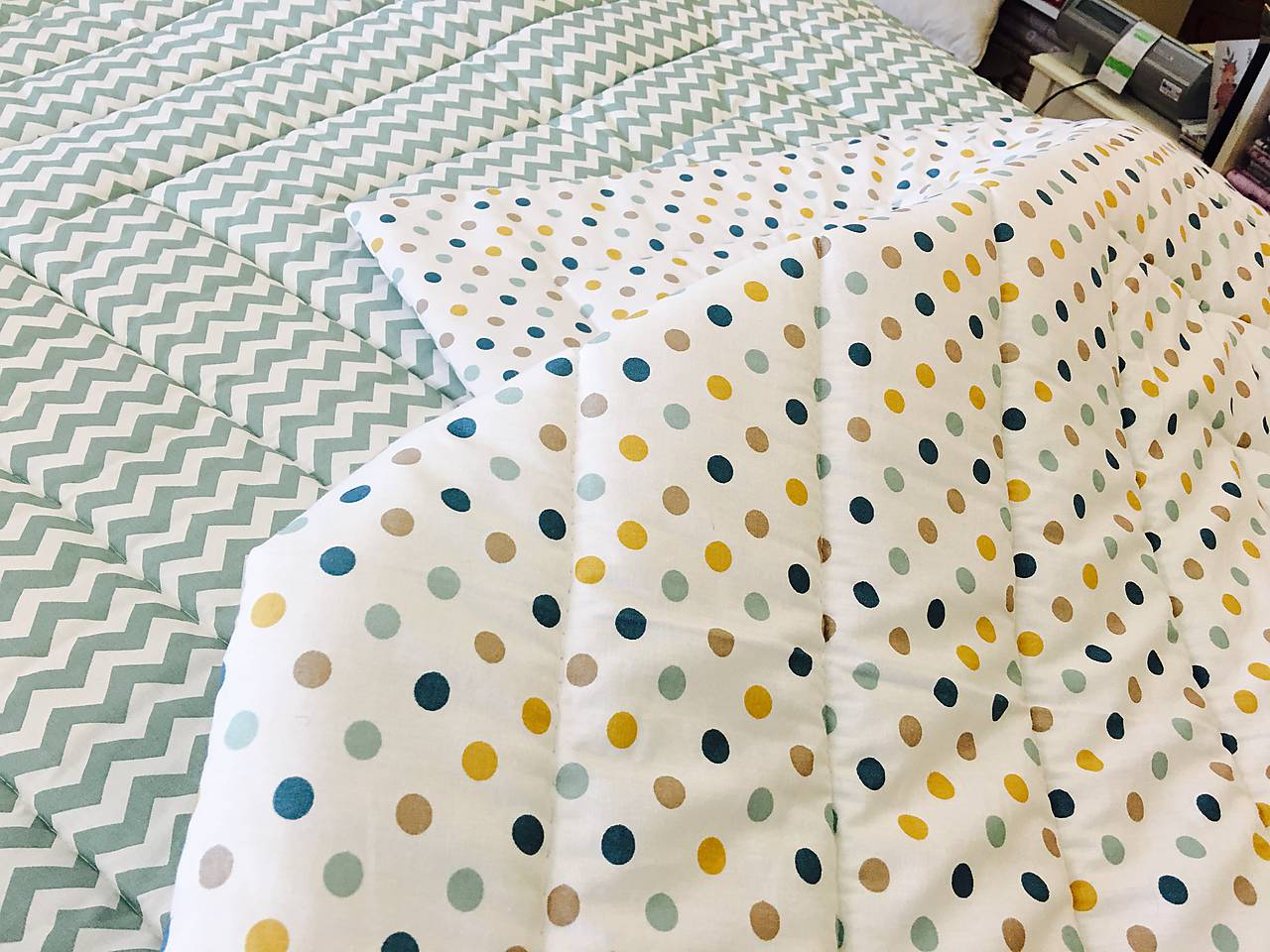 obojstranný prehoz ,záves a doplnky na zelanie