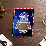 Grafika - Grafické vianočné svietidlo tučniak (viac druhov) (kabát) - 7889754_