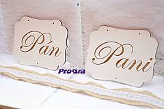 Tabuľky - Svadobné tabuľky na stoličky biele - set 2ks - 7898315_