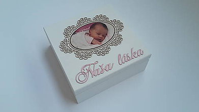 Úložné priestory & Organizácia - Baby box s fotkou - 7903569_