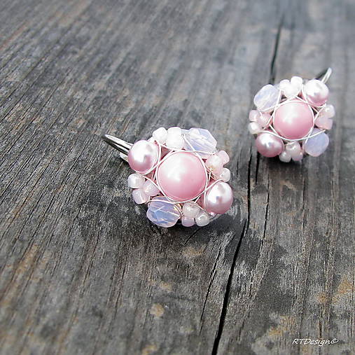 Náušnice - Náušničky MINI Powder Rose...CH.OCEL - 7901833_