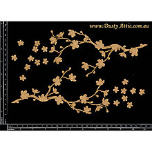 Papier - VÝPREDAJ! Dusty Attic - Cherry Blossom - Čerešnová halúzka a  kvety (lepenkové výrezy) - 7915222_