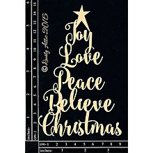 Papier - VÝPREDAJ! Dusty Attic - Christmas Word Tree - Vianočný stromček zo slov (lepenkový výrez na scrapbooking) - 7915704_