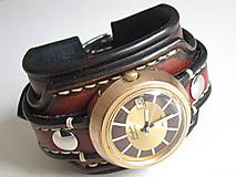 Náramky - Kožený remienok na starožitné hodinky Glashutte - 7919111_