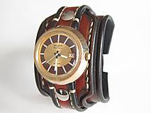 Náramky - Kožený remienok na starožitné hodinky Glashutte - 7919112_