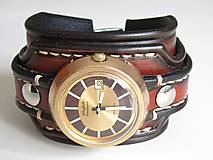 Náramky - Kožený remienok na starožitné hodinky Glashutte - 7919114_