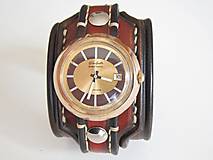 Náramky - Kožený remienok na starožitné hodinky Glashutte - 7919116_