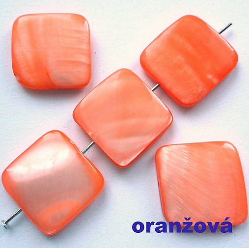 Perleťové korálky 18mm-1ks (oranžová)