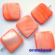 Korálky - Perleťové korálky 18mm-1ks (oranžová) - 7925888_