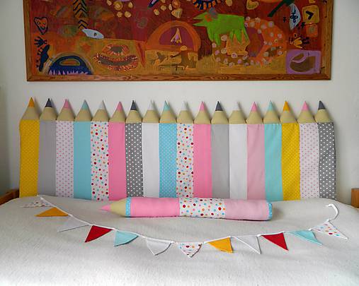 Detský textil - Zástena Ceruzky 5 cm hrubá - 7922278_