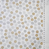 Textil - hnedo-sivé bodky; 100 % bavlna Nemecko, šírka 140 cm, cena za 0,5 m - 7929127_