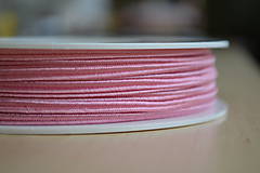 Šujtášová šnúrka ružová 3mm, 0.25€/meter