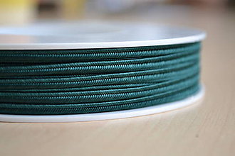 Galantéria - Šujtášová šnúrka emerald 3mm, 0.29€/meter - 7931760_