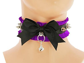 Náhrdelníky - Obojok čipkový, gothic lolita, kawaii,steampunk,punk, gothic pastel, kitten play collar, BDSM, petplay collar P4 - 7936970_