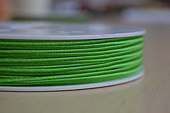 Galantéria - Šujtášová šnúrka zelená 3mm, 0.22€/meter - 7934679_