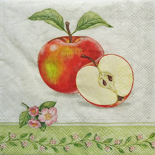 S958 - Servítky - apple, jablko, jabĺčko, jabloň, kvet