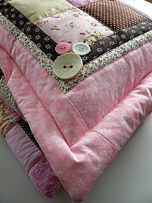 Úžitkový textil - Vankúš  rúžové tóny -veľký - 7944632_