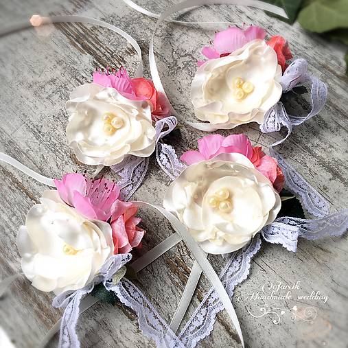 Náramky - Náramok pre družičku Pink - 7948336_