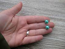 Náušnice - Perly - napichovačky 10mm (Mentolovo zelené perly - napichovačky č.804) - 7951920_