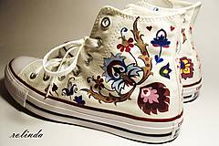 Ponožky, pančuchy, obuv - Maľované Converse - 7958374_