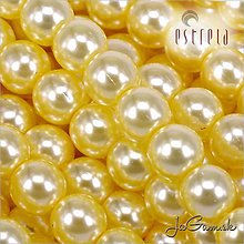 Korálky - Voskované perly - ESTRELA žltá sv. 12835 (č.24) (žlltá sv. 12835, veľkosť 3 mm, 155 ks (č.24)) - 7963387_