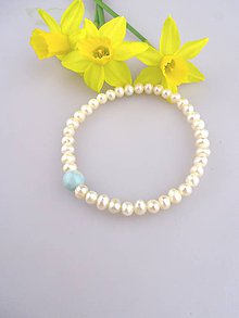 Náramky - perly pravé larimar náramok pre náročných zákazníkov - 7961126_