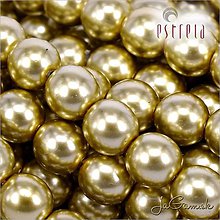Korálky - Voskované perly - ESTRELA - zlatá 47834 (č.5) - 7965180_
